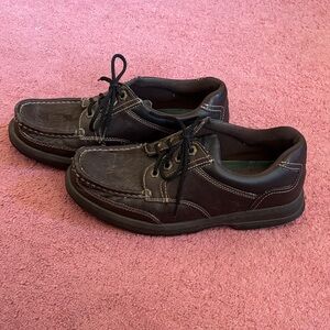 Thom McAn Men's Dark Brown Lace-Up Boat Shoes